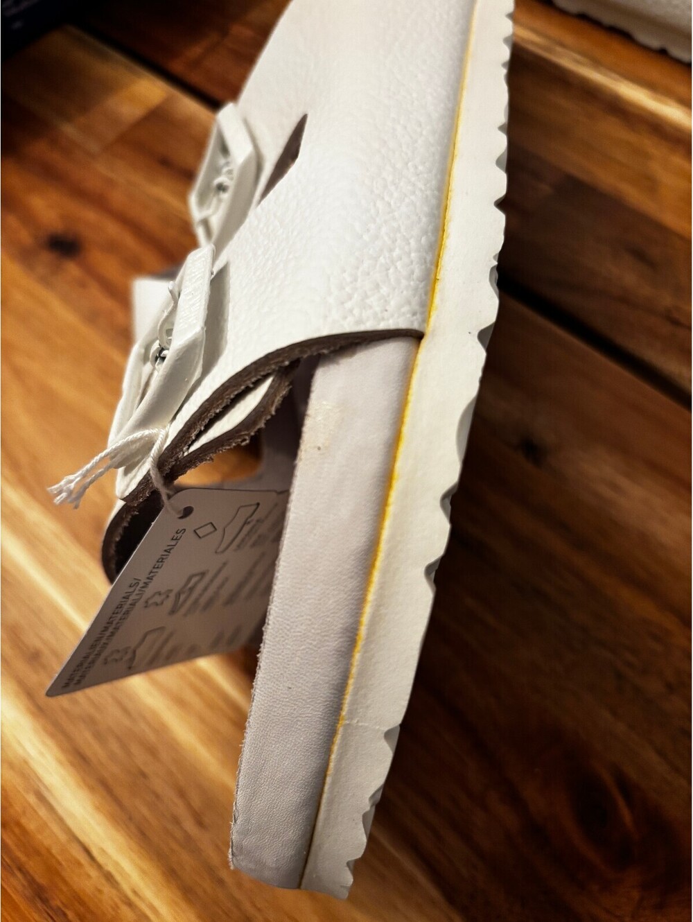 Birkenstock White Arizona EVA Sandals Size 44 Made in Germany - Picture 6 of 9